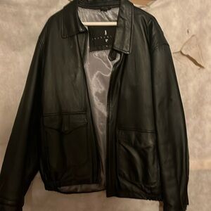 Men’s Black Leather Jacket.